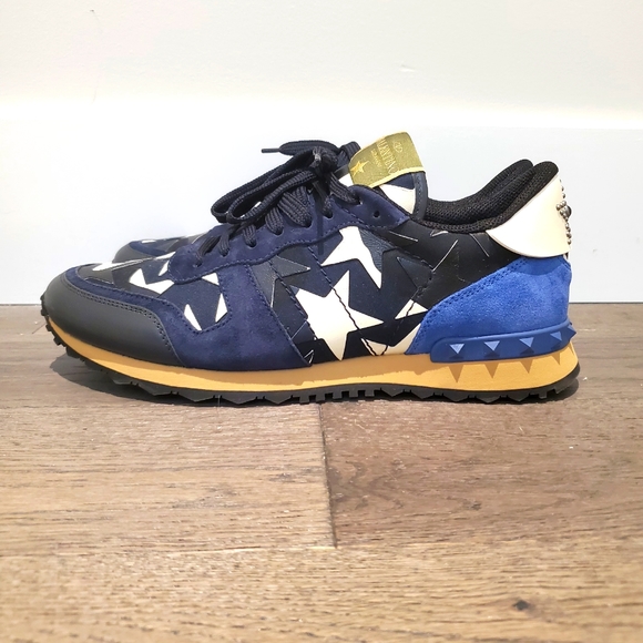 Valentino Garavani - Blue Leather Rockrunner Camustars - Picture 2 of 8
